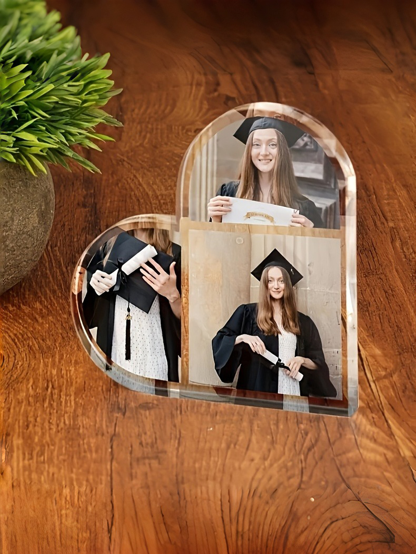 Personalized Acrylic Heart-Shaped Photo Decoration
